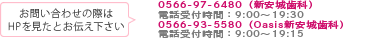 お問い合わせの際はHPを見たとお伝え下さい 0800-200-3999 電話受付時間  9:30～13:00、14:30～19:30